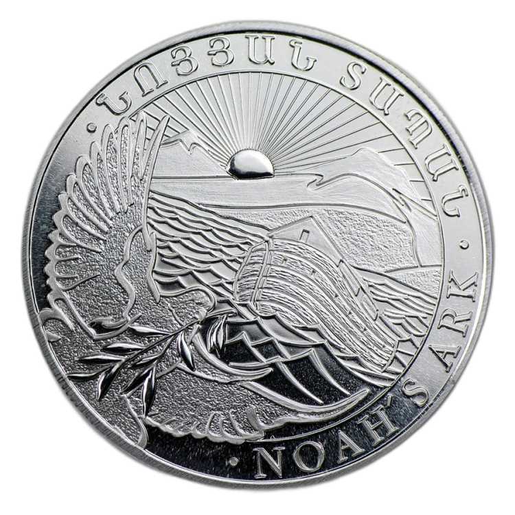 1/2 troy ounce zilveren Noah's Ark munt voorkant