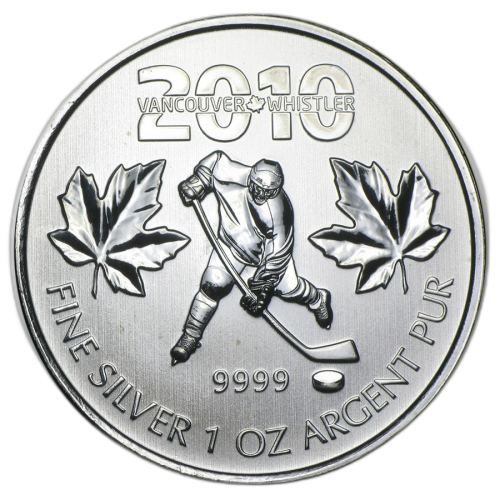 2010 Canada Maple Leaf Olympic Hockey munt voorkant