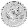 2 Troy ounce zilver Lunar munt 2017 - jaar van de haan voorkant