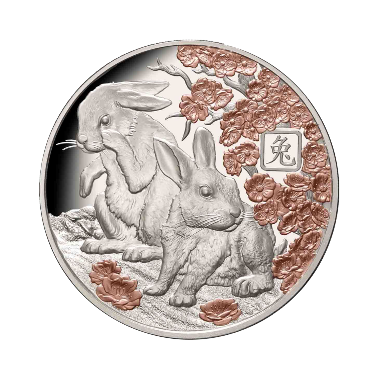 1 troy ounce zilveren munt Solomon Island Lunar 2023 voorkant