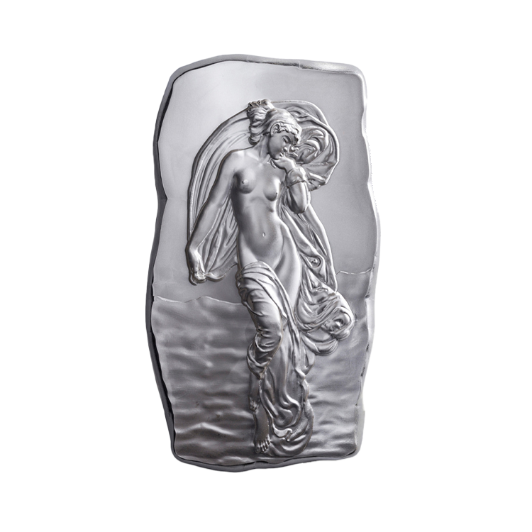1 kilo zilverbaar Woman on Water voorkant