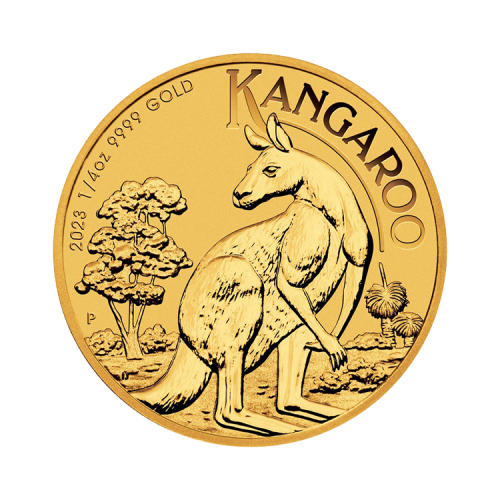 1/4 troy ounce gold coin Kangaroo 2023 front