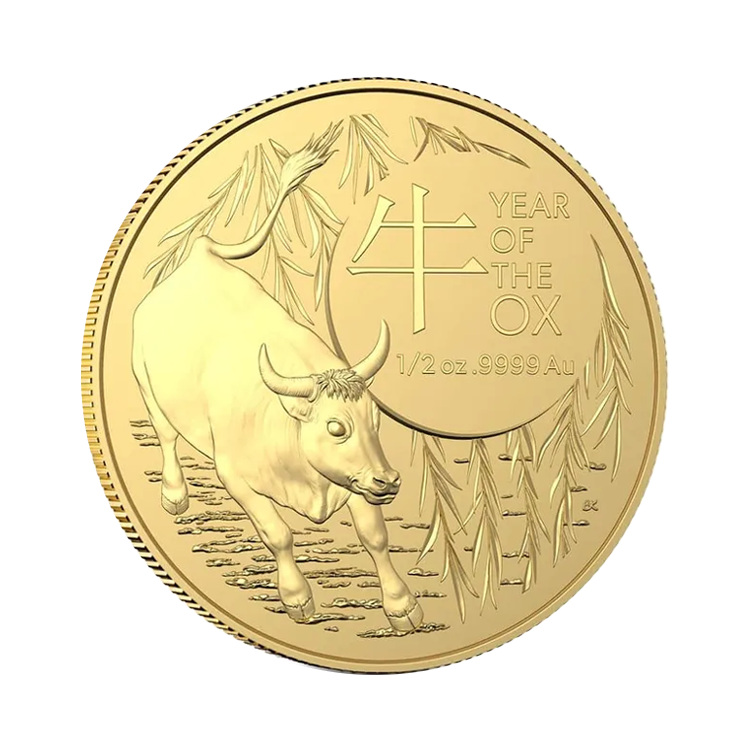 1/2 troy ounce gouden munt Lunar RAM serie - diverse jaargangen voorkant