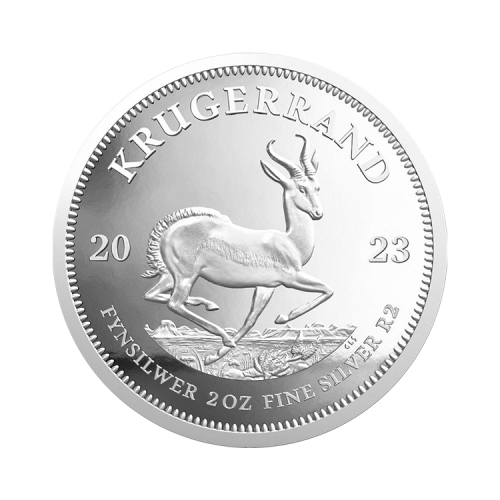 2 troy ounce silver coin Krugerrand 2023 proof front