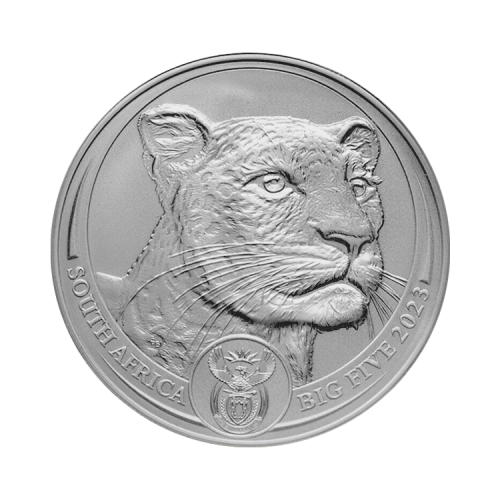 1 troy ounce silver coin Big Five Leopard 2023 front