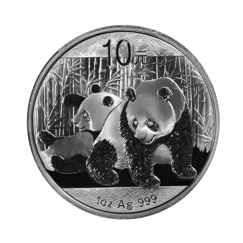 1 troy ounce zilveren munt Panda 2010 voorkant