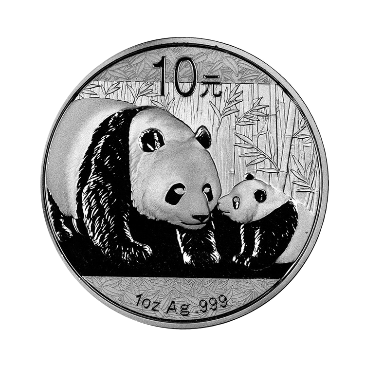 1 troy ounce zilveren munt Panda 2011 voorkant