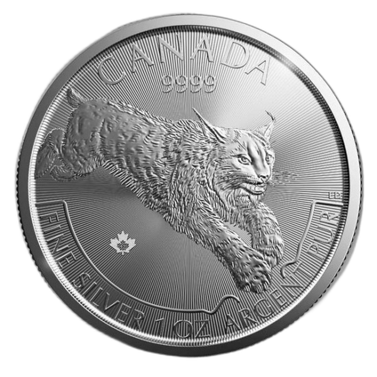 1 Troy ounce zilveren munt Lynx - Predator serie 2017 voorkant