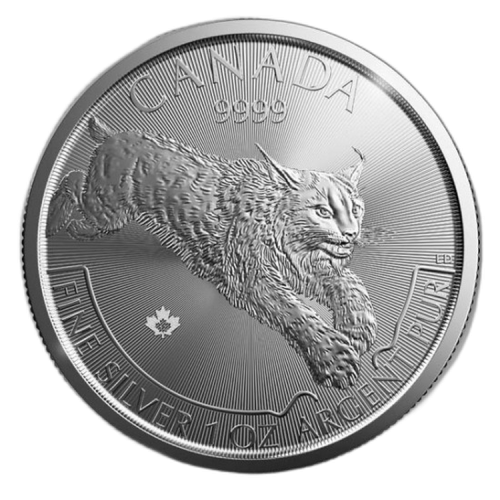 1 troy ounce silver Lynx - Predator series - 2017 front