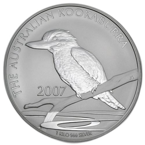 1 Kilo silver coin Kookaburra 2007 front