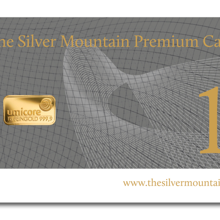 The Silver Mountain Premium Card 1 gram voorkant