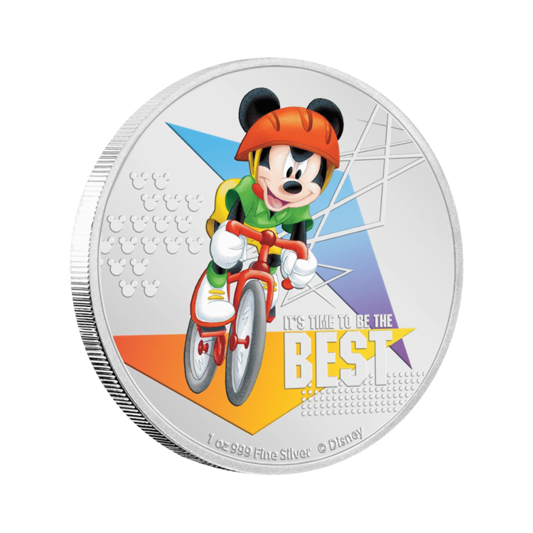 1 troy ounce zilveren munt Disney Mickey Mouse - it's time to be the best 2020 Proof achterkant