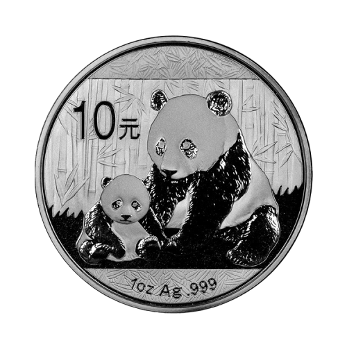 1 troy ounce zilveren munt Panda 2012 voorkant