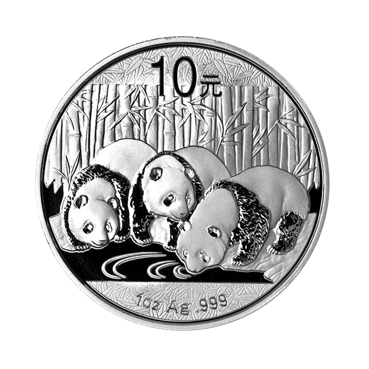 1 troy ounce zilveren munt Panda 2013 voorkant
