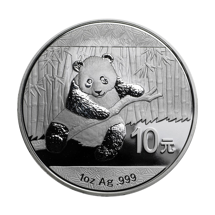 1 troy ounce zilveren munt Panda 2014 voorkant