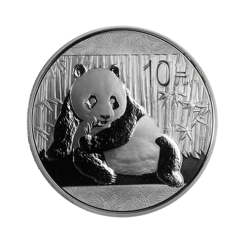 1 troy ounce silver coin Panda 2015 front