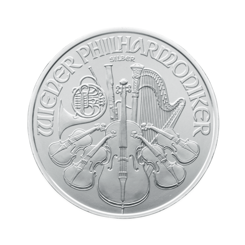 1 troy ounce zilveren Wiener Philharmoniker munt 2024 voorkant