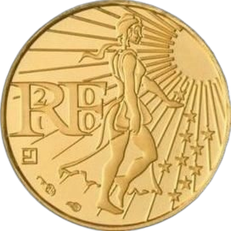 1/10 troy ounce gouden munt 100 Euro Frankrijk 2010 voorkant