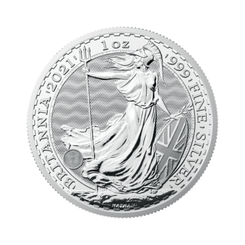 1 troy ounce zilveren Britannia munt diverse jaargangen voorkant