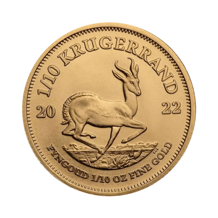 1/10 Troy ounce gold Krugerrand coin  2024 front