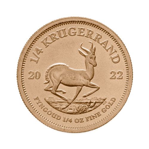 1/4 Troy ounce gouden munt Krugerrand 2024 voorkant