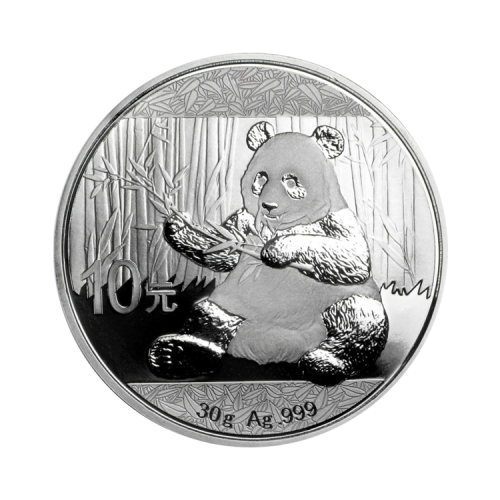 30 Gram silver coin Panda 2017 front