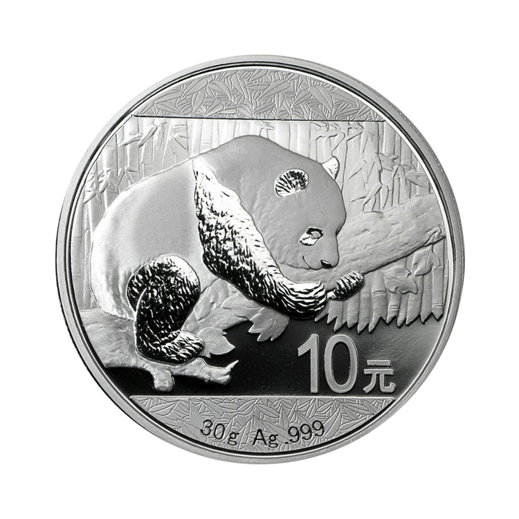 30 Gram zilveren munt Panda 2016 voorkant