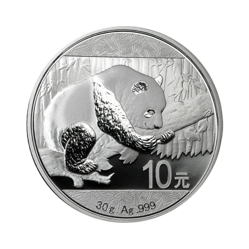 30 Grams silver coin Panda 2016 front