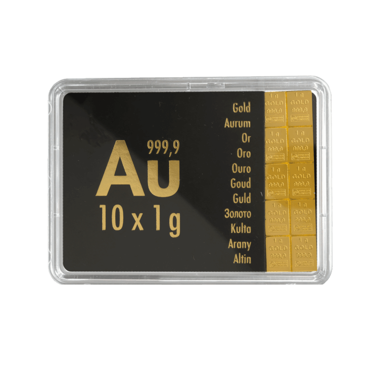 Gold combi bar 10x 1 gram gold