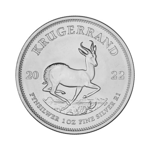 1 Troy ounce silver coin Krugerrand 2023 or 2024 front