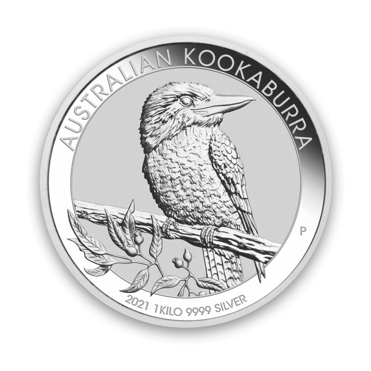 1 Kilo zilveren munt Kookaburra 2021 voorkant