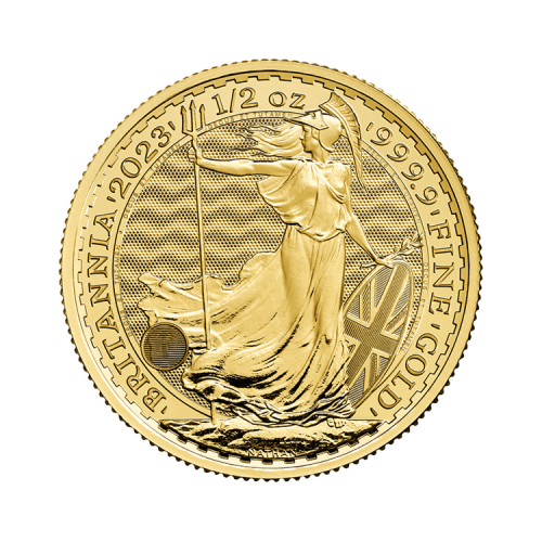 1/2 troy ounce gold coin Britannia 2023 or 2024 front