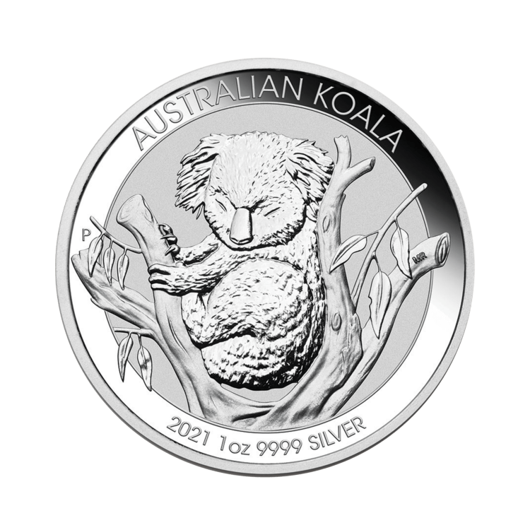 1 troy ounce zilveren Koala munt 2021 voorkant