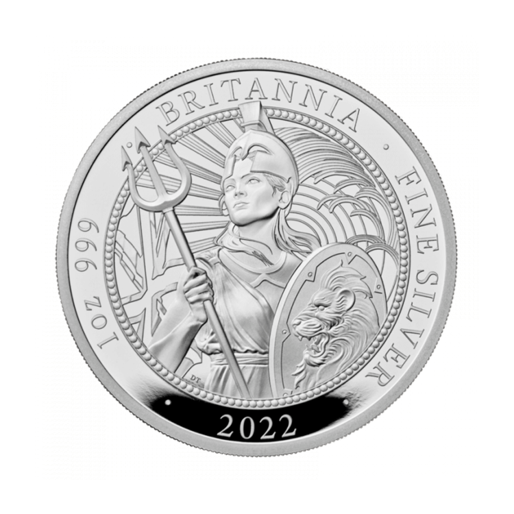 1 troy ounce zilveren munt Britannia 2022 Proof voorkant