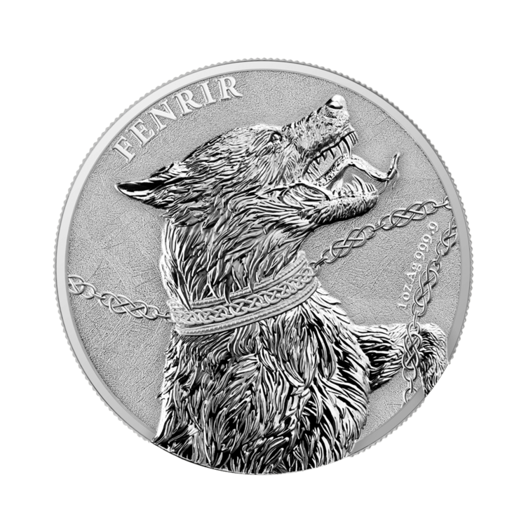 1 troy ounce zilveren munt Germania Fenrir 2022 voorkant