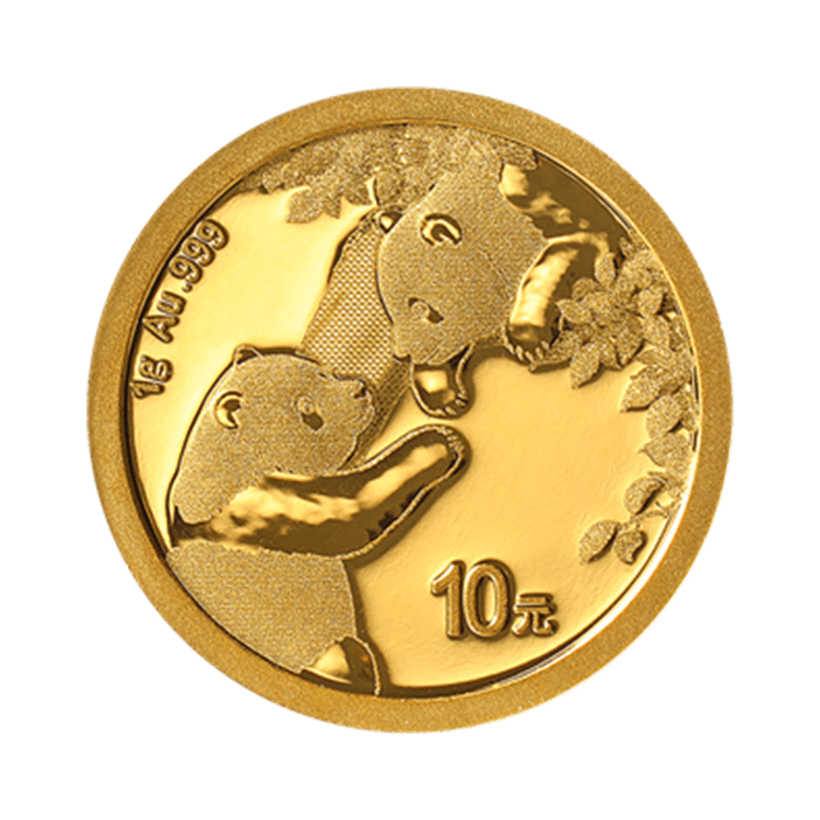 1 gram gouden munt Panda 2023 voorkant