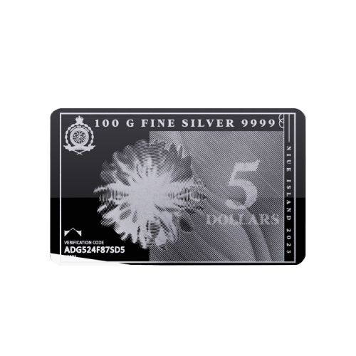 100 gram zilveren muntbaar Silvernote 2022 of 2023 voorkant