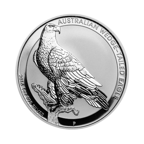 1 troy ounce zilveren munt Wedge Tailed Eagle 2016 voorkant