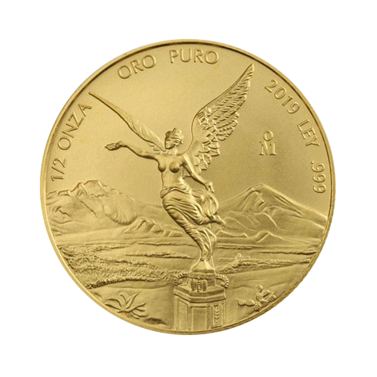 1/2 troy ounce gouden munt Mexican Libertad voorkant