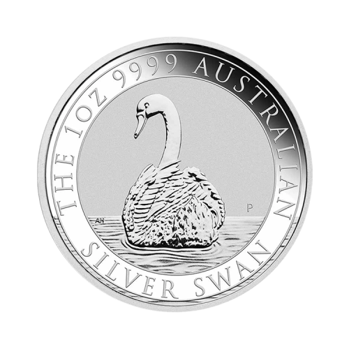 1 troy ounce zilveren Australian Swan munt 2023 voorkant