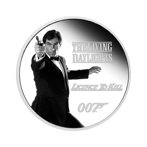 1 troy ounce silver coin James Bond 2023 proof front