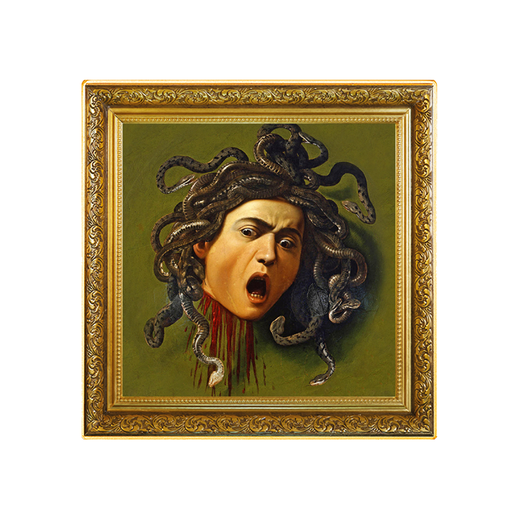 1 troy ounce zilveren munt Treasures of World Painting - Medusa 2021 proof voorkant