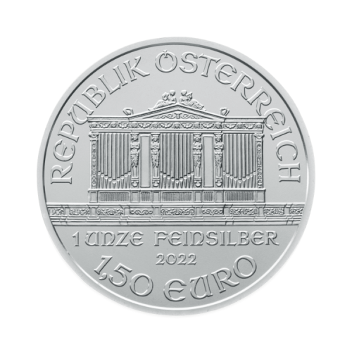 1 troy ounce zilveren Wiener Philharmoniker munt 2024 voorkant