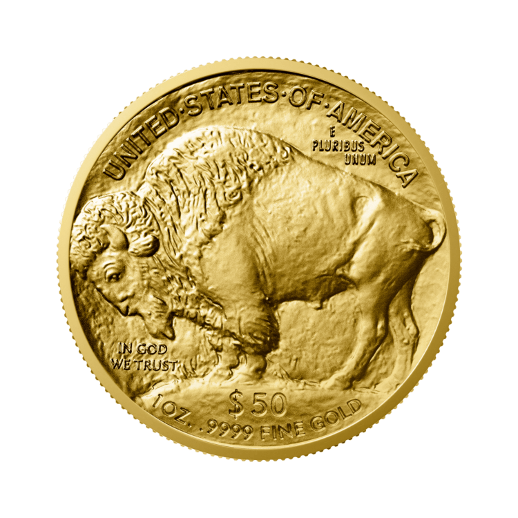 1 troy ounce gouden American Buffalo munt 2024 achterkant