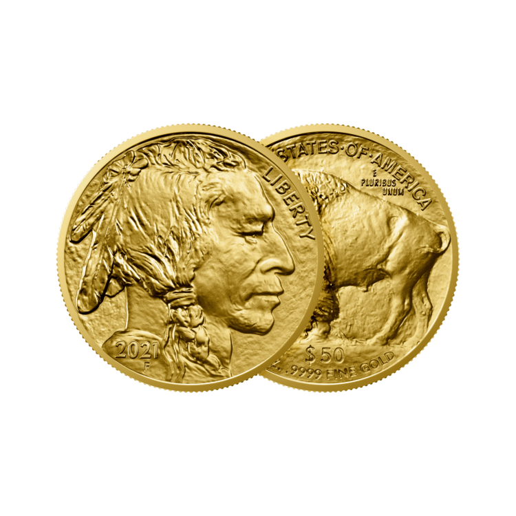 1 troy ounce gouden American Buffalo munt 2024 perspectief 1