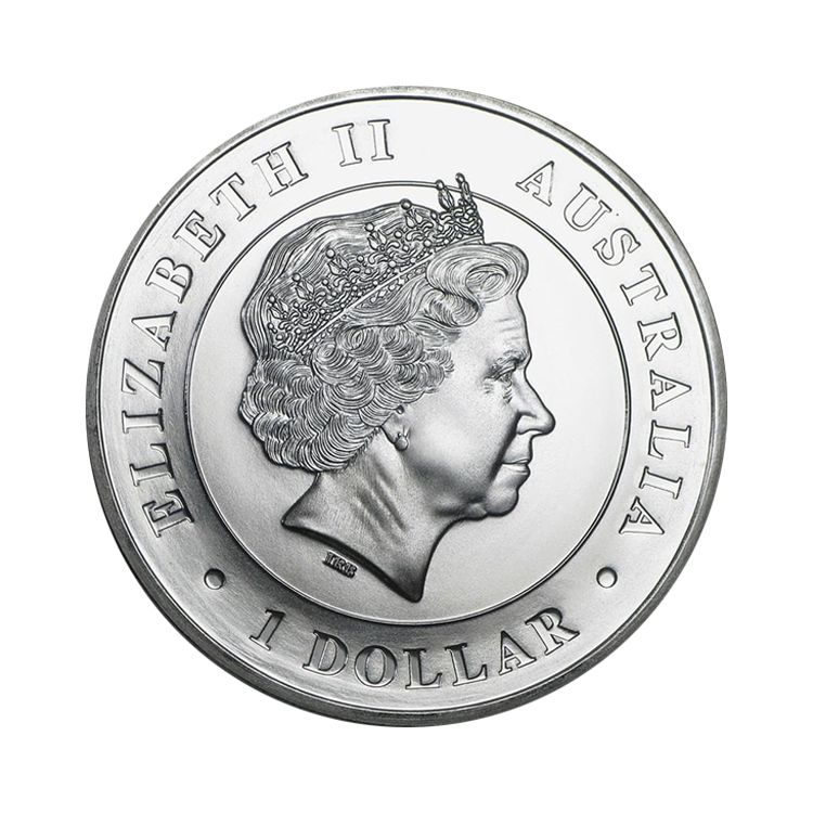 1 troy ounce zilveren munt Funnelweb Spider 2015 achterkant