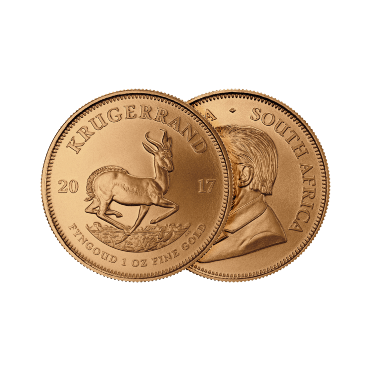 1 troy ounce gouden Krugerrand munt 2024 perspectief 1