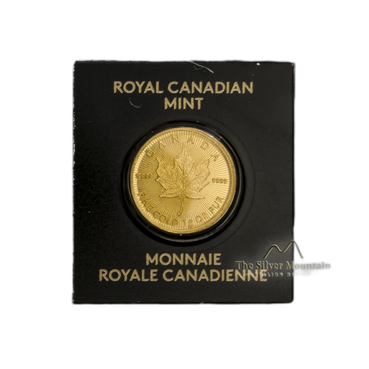 1 Gram gouden Maple Leaf 2019 in Assay Card perspectief 1