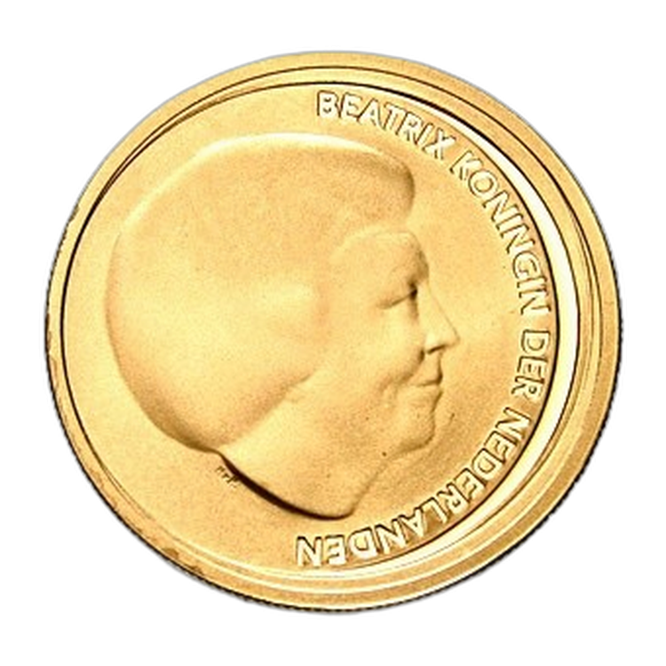 Het Huwelijks Tientje 10 euro Goud Proof 2002 achterkant