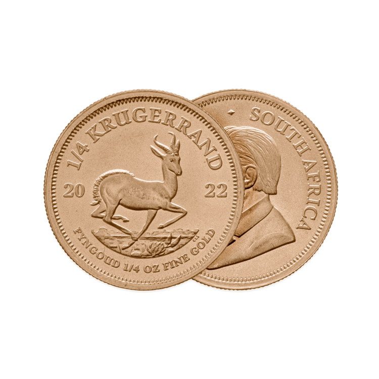 1/4 Troy ounce gouden munt Krugerrand 2024 perspectief 1